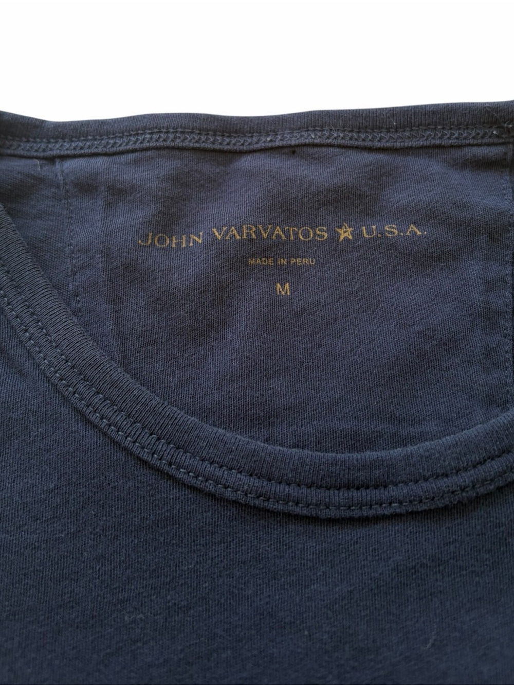 John Varvatos USA Navy Star Print T-Shirt Mens Medium Short Sleeve Graphic Tee - Picture 4 of 7